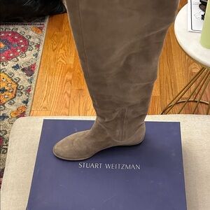 Stuart Weitzman Women's Taupe Over the Knee Boots